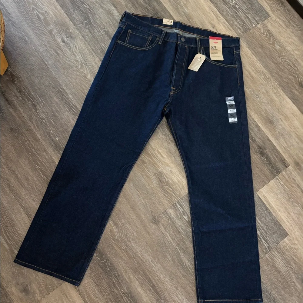 Levi's 501 Original Fit Dark Blue Men’s Jeans Sz 38X29 NWT
